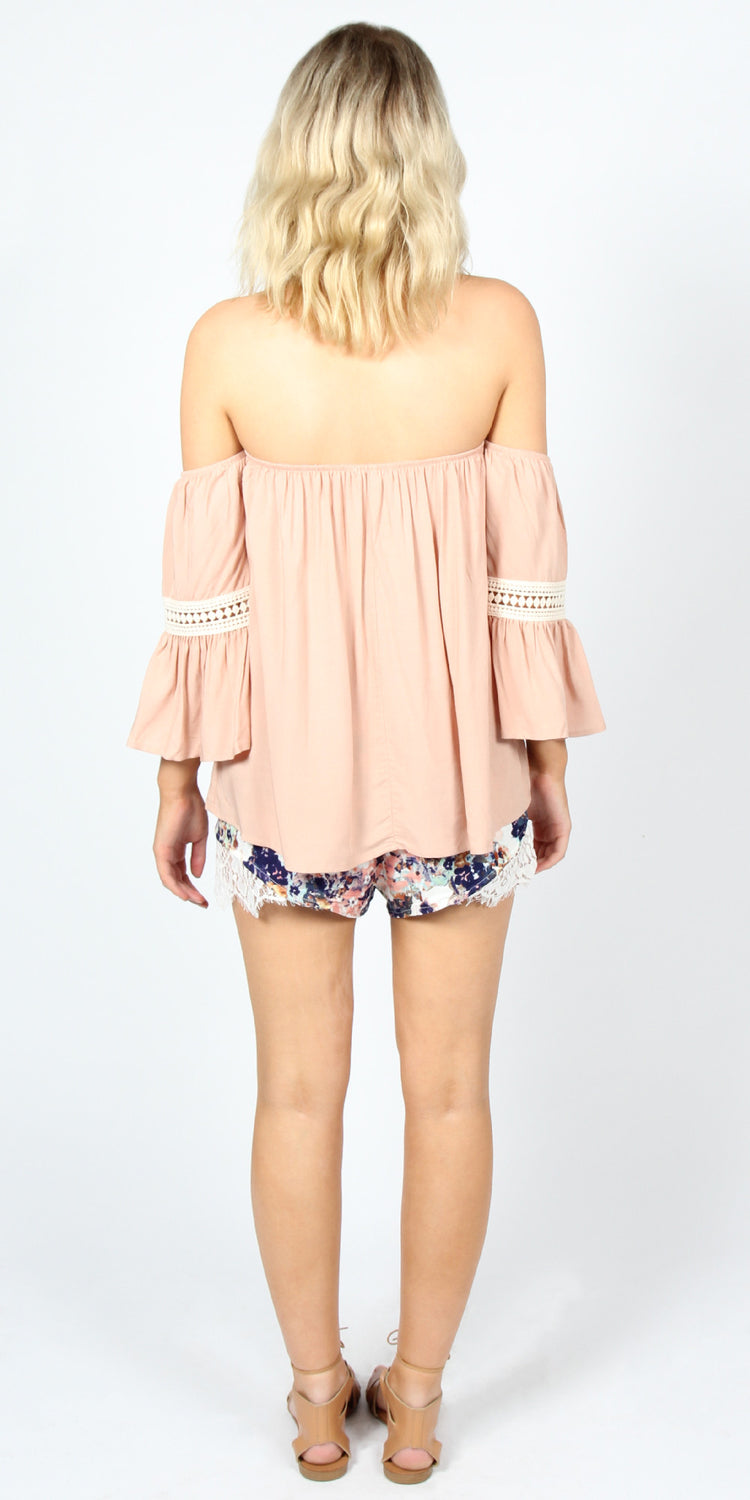 Sass Mexicali Shoulder Top Blush Pink 9989TWSS