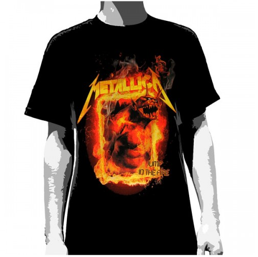 Metallica T-Shirt Fire Frame Famous Rock Shop Newcastle 2300 NSW Australia 