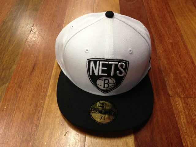 New Era 59Fifty Nets Fitted Cap White Black