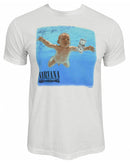 Nirvana White T-Shirt Men's Famous Rock Shop Newcastle 2300 NSW, Band Shirts Australia