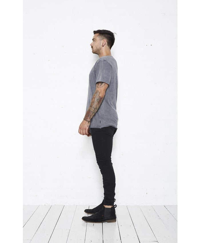 nANA jUDY Rollin Stone Print Tee Acid Charcoal