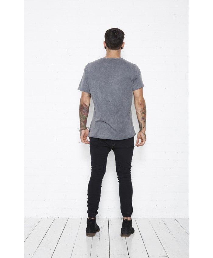 nANA jUDY Rollin Stone Print Tee Acid Charcoal
