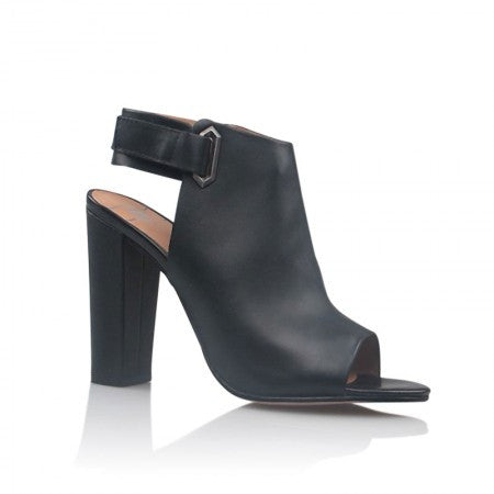 RMK Nisha Black Leather Heels