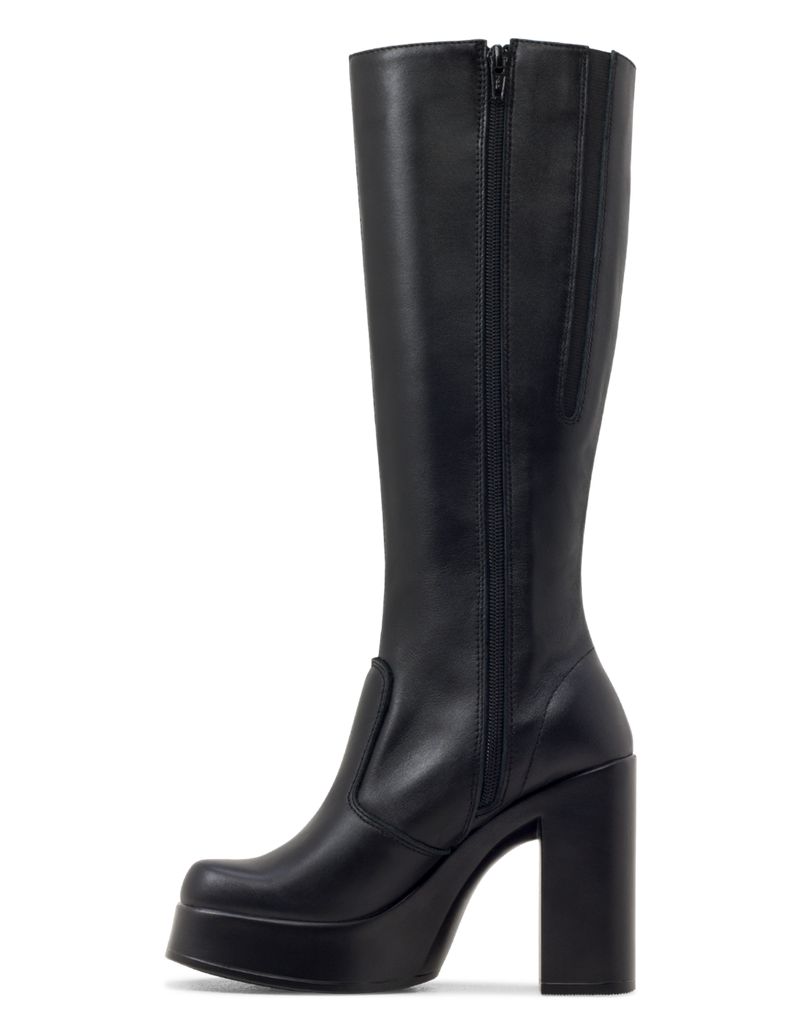 Roc Boots Nebraska Black Leather Knee High Boots