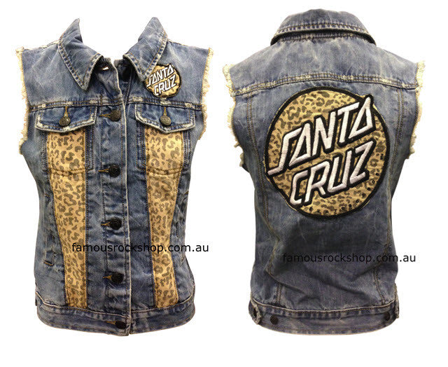 Santa Cruz Primal Dot Denim Vest Colour: Den  Famous Rock Shop  Newcastle, 2300 NSW Australia.