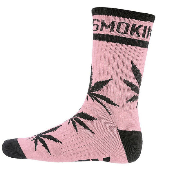 DGK 'Stay Smokin' Crew Socks Single Pair - Pink/Black