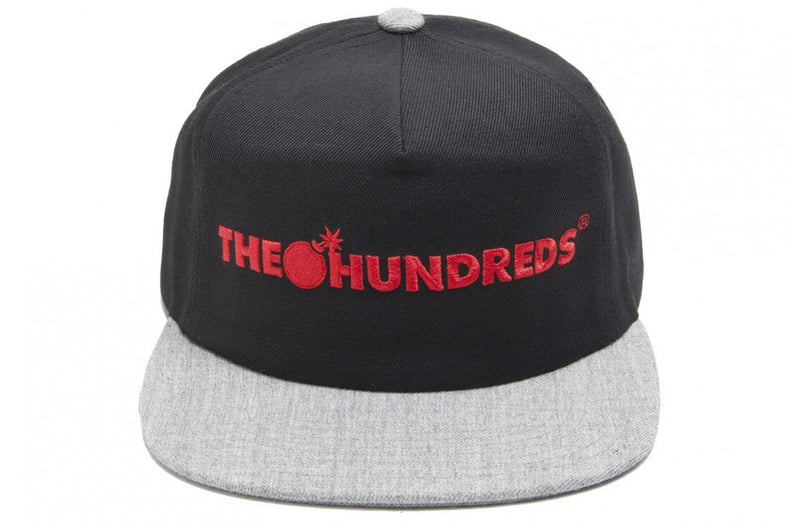 The Hundreds Bar Logo Black Snapback Cap