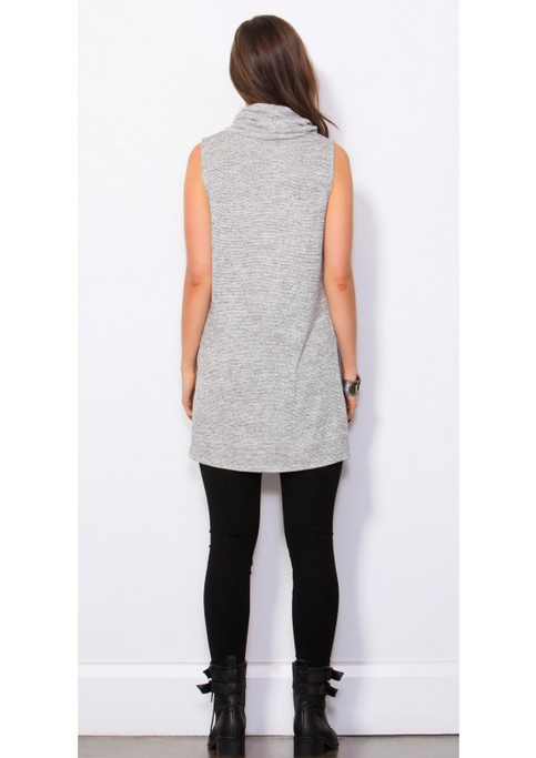 Roll Neck Top Silver Marle