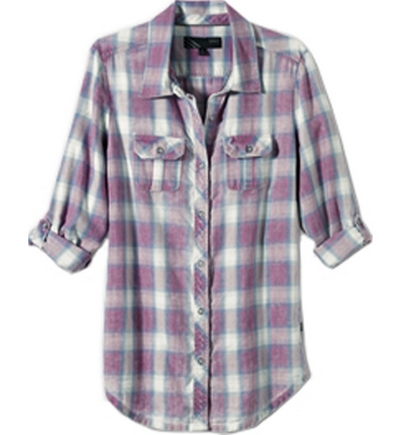 Vans Women's Button Up Checkered Pink Purple Shirt
